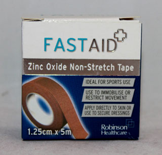 Fastaid Zinc Oxide Non-Stretch Tape - 1.25cm x 5m