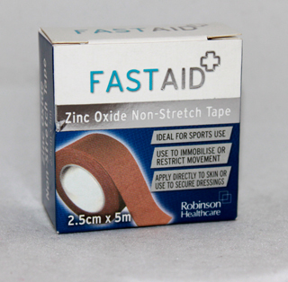 Fastaid Zinc Oxide Non-Stretch Tape - 2.5cm x 5m