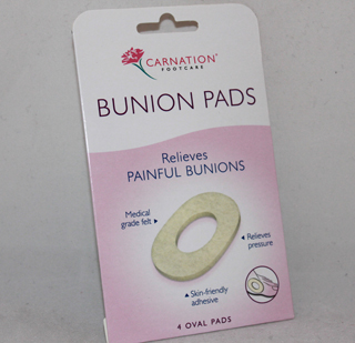 Carnation Bunion Pads - 4 Oval Pads