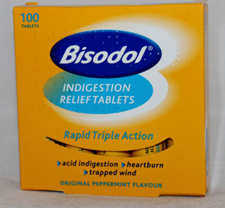 Bisodol indigestion tablets peppermint 100 - 100 tablets