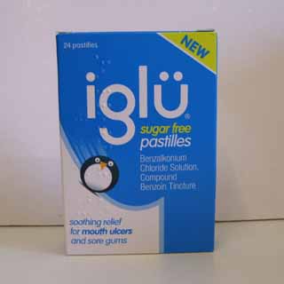 Iglu sugar free pastilles for mouth ulcers - 24 pastilles