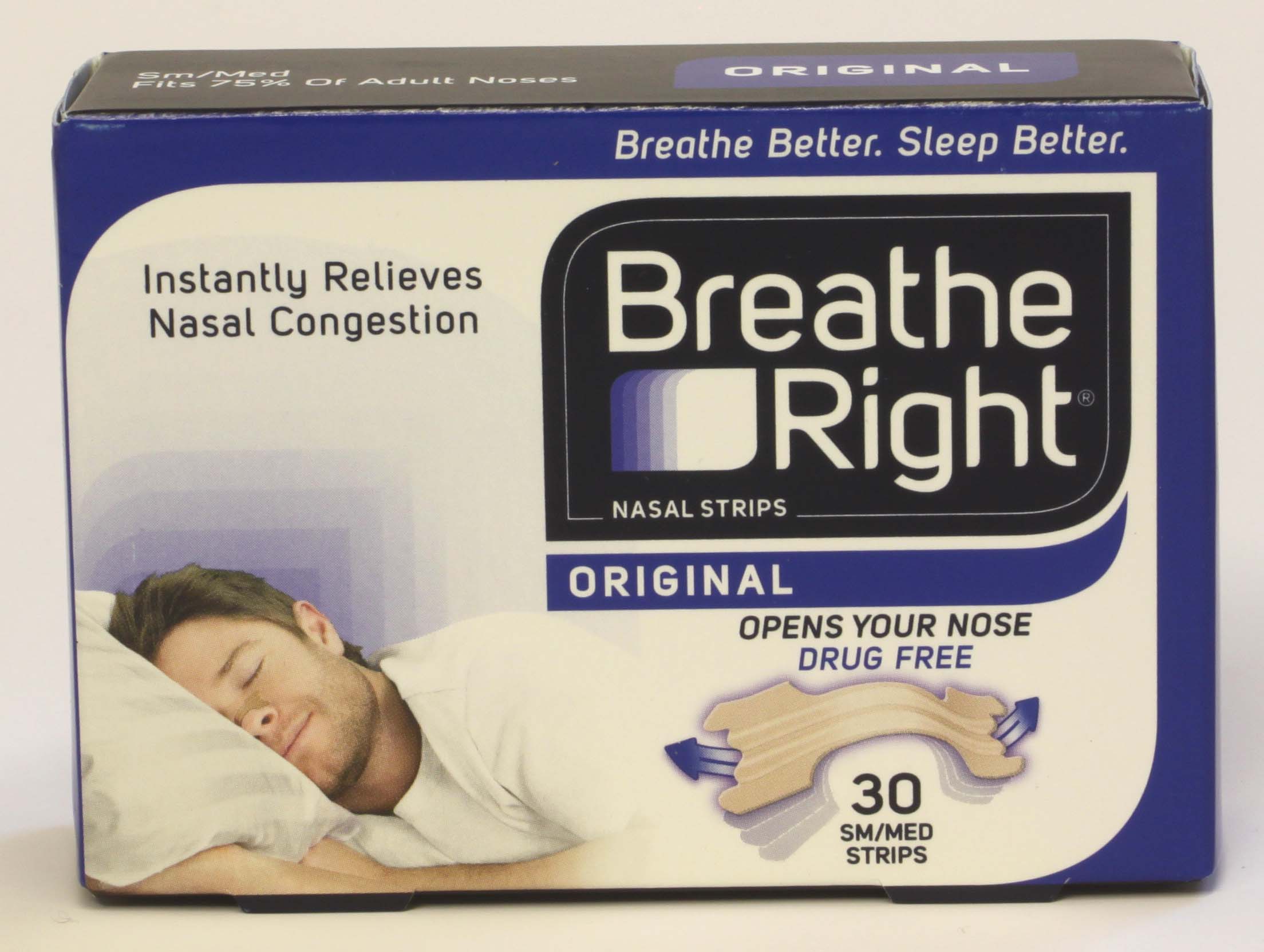 Breathe Right Nasal Strips Original  30 Small/Medium Strips