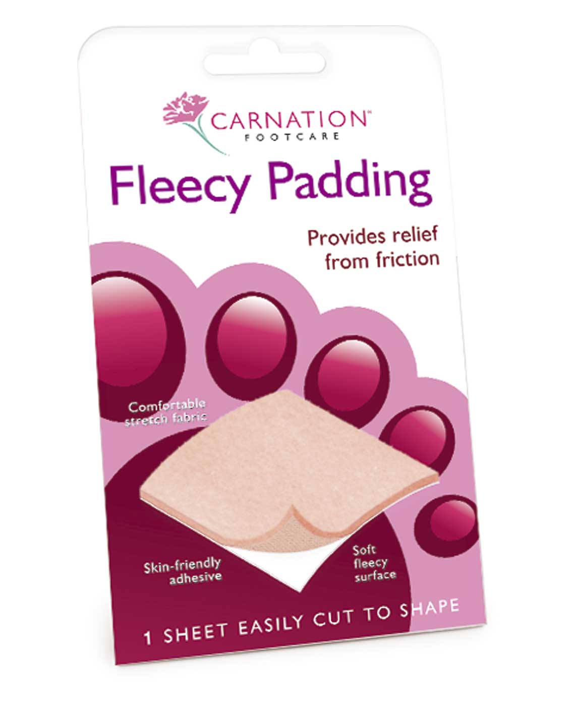 Carnation Fleecy Padding - - 1 sheet