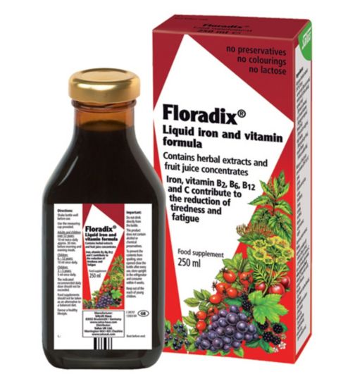 Floradix Liquid Iron and Vitamin Formula 250ml - 250ml