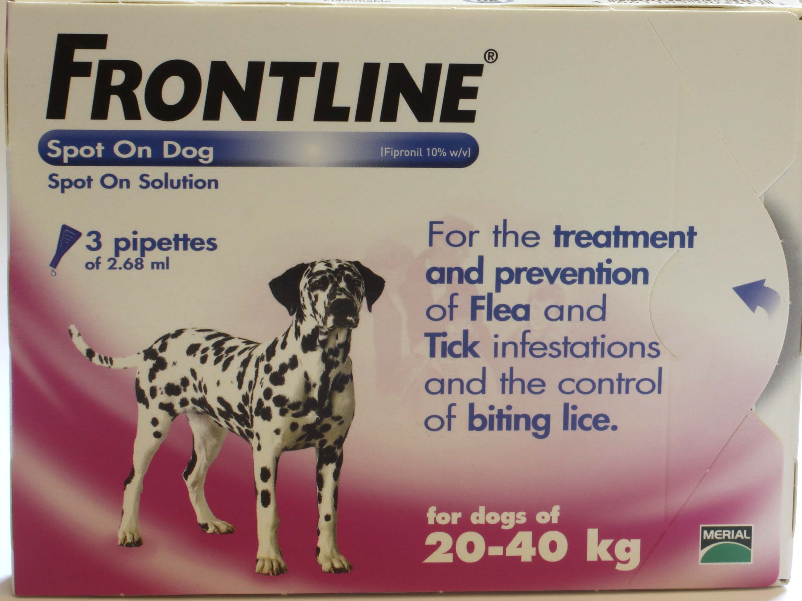 Frontline Spot On Dog Large Dog- 3 Pipettes of 2.68ml