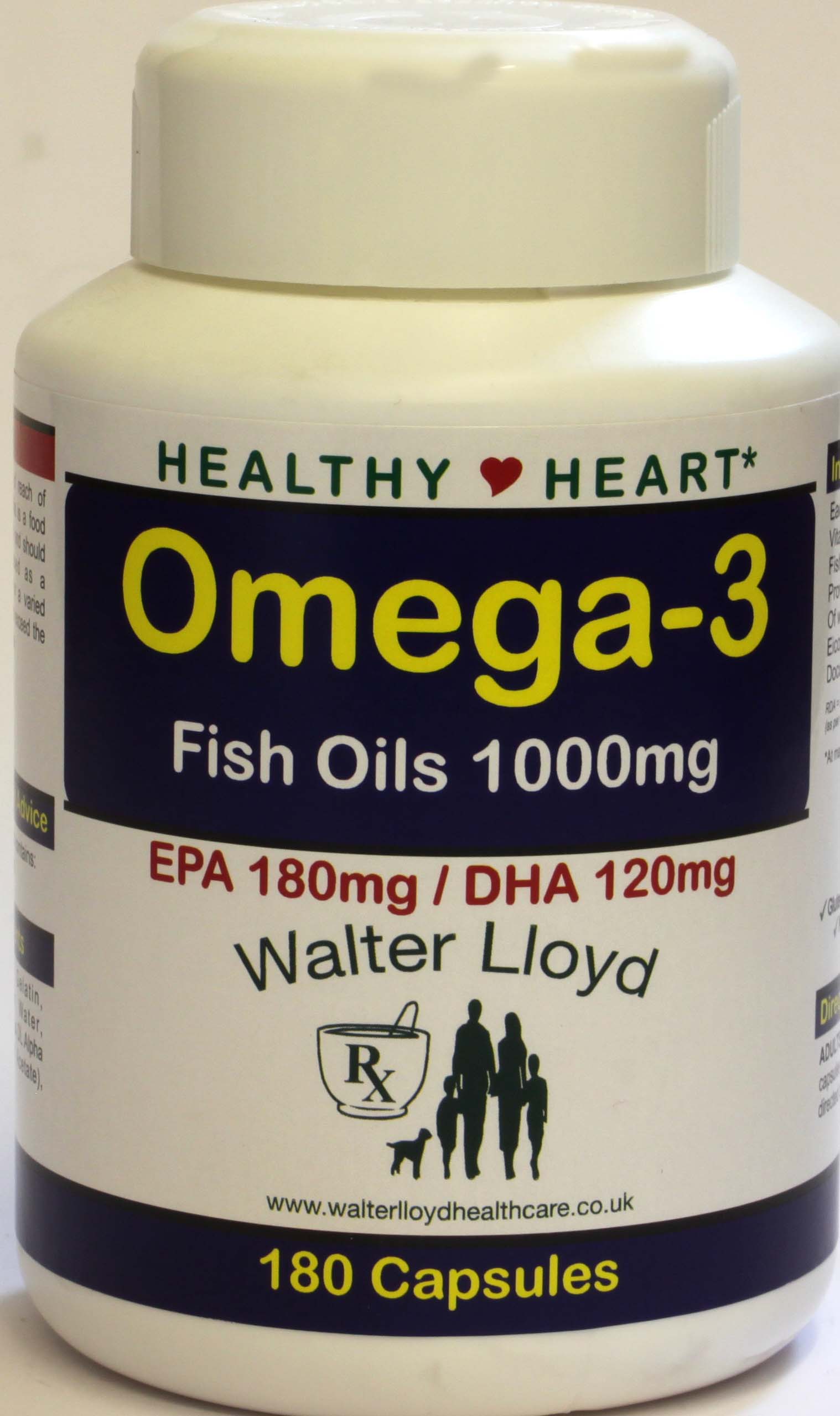 Omega 3 Fish Oils 1000mg - 180 Capsules