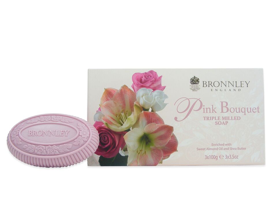 Bronnley Pink Bouquet Triple Milled Soap  - 3 x 100g