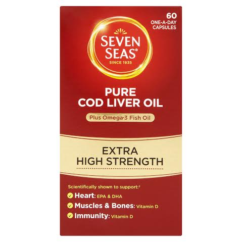 Seven Seas Pure Cod Liver Oil Extra High Strength 60 Capsules