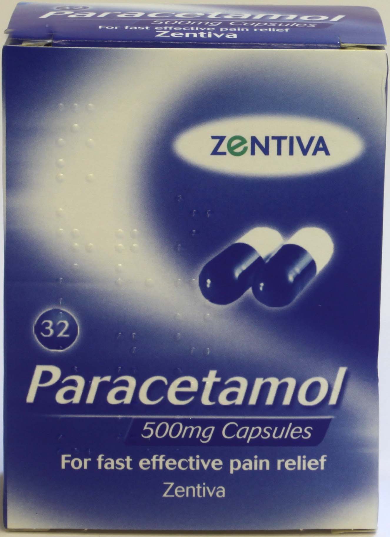 Zentiva Paracetamol 500mg Capsules - 32