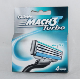 Gillette Mach3 Turbo Refill Blades - 4 refill blades
