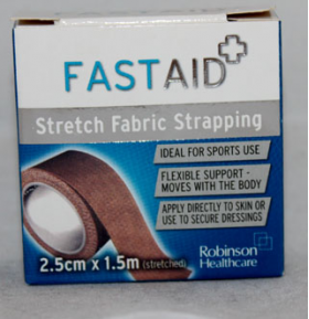 Fastaid Stretch Fabric Strapping (2.5x1.5) - 2.5cm x 1.5m (stretched)