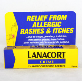 Lanacort Cream 1% Hydrocortisone Acetate - 15g