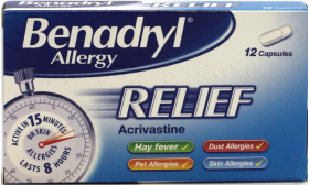 Benadryl Allergy Relief - 12 Capsules