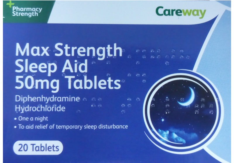 Sleep Aid (Careway) Max Strength 50Mg Tablets (20)