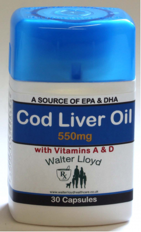 Cod Liver Oil 550mg  - 30 Capsules