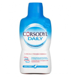 Corsodyl Daily Cool Mint Alcohol Free Mouthwash - 500ml