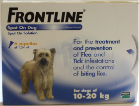 Frontline Spot On Dog Medium Dog 6 pipettes