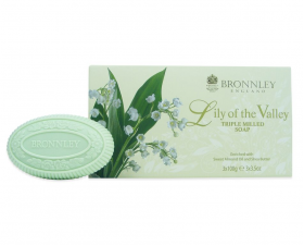 Bronnley Lily of the Valley Triple Milled Fine English Soap 3 x 100g