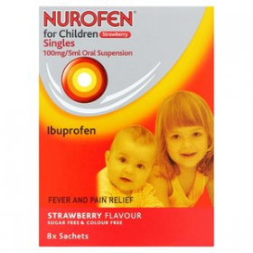 Nurofen for Children Singles Strawberry Flavour 8 Sachets